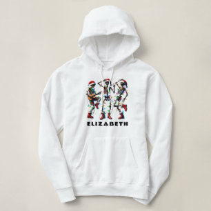 Sudadera Elegantes Navidades Skeleton: Guitar Jam & Dance!