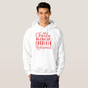 Sudadera Elegidos Benditos Perdonados Redimidos Fe
