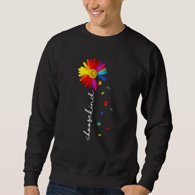 Sudadera Elegir clase de autismo girasol rompecabezas Autis (Anverso)