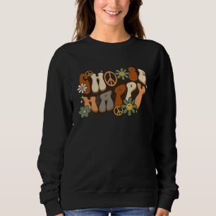 Sudadera Elegir Señal de Paz de Flores de Margarita Retro O