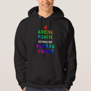 Sudadera Elemeno Alphabet Preescolar Kindergarten Tea escol