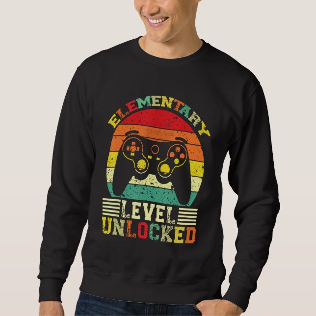 Sudadera Elementary Level Unlocked Video Gamer Back to Scho (Anverso)