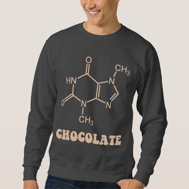 Sudadera Elemento de chocolate científico Teobromina Molécu (Anverso)