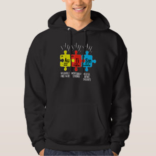 Sudadera Elementos De Autismo Conciencia Periódica De Mesa