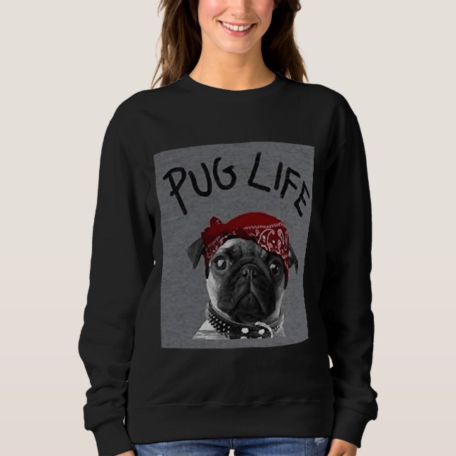 Sudadera Elementos de la vida de Pug camiseta clásica 782 (Anverso)