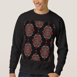 Sudadera Elementos paisley asiáticos, patrón boho vintage.