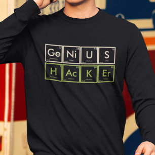 Sudadera Elementos periódicos divertidos Genius Hacker