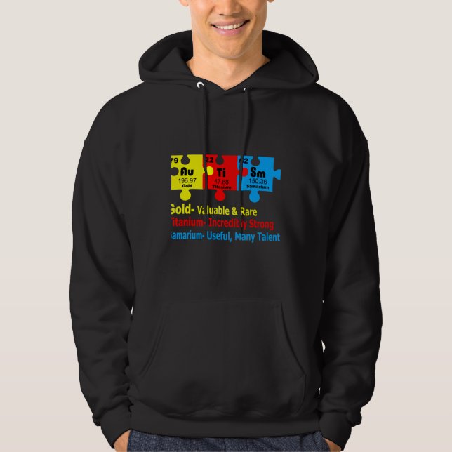 Sudadera Elementos químicos que representan conciencia del  (Anverso)