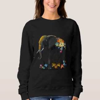 Sudadera Elephant Animal Africa Flowers Elephant 3