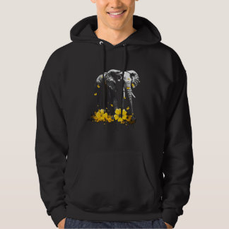 Sudadera Elephant Animal Flowers Elephant