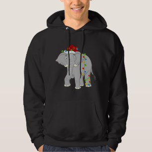 Sudadera Elephant Animal Lover Xmas Santa Hat Elephant Chri