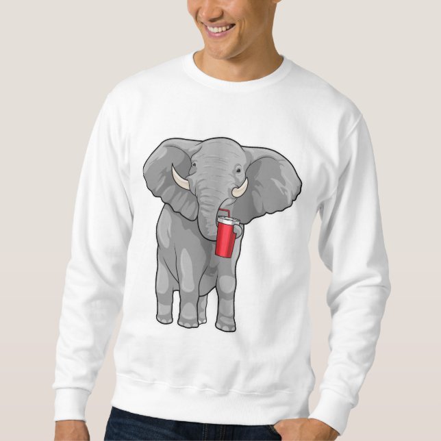 Sudadera Elephant Beber mug (Anverso)