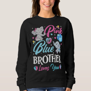 Sudadera Elephant Blue Pink Brother ama a tu embarazo Rev
