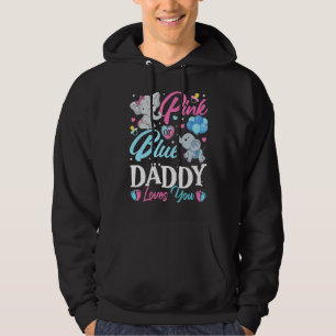 Sudadera Elephant Blue Pink Daddy te ama el embarazo Revea