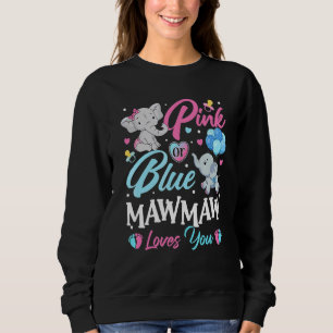 Sudadera Elephant Blue Pink Mawmaw ama su resguardo de emba