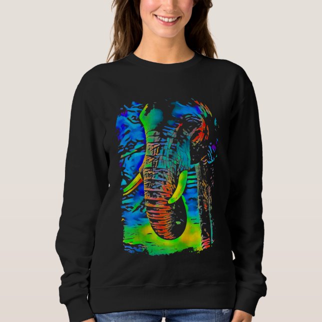 Sudadera Elephant Face Pop Art (Anverso)