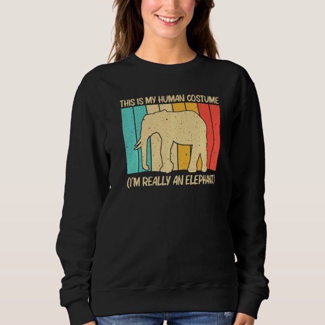 Sudadera Elephant For Men Women Indian Elephant Mammoth Vin (Anverso)