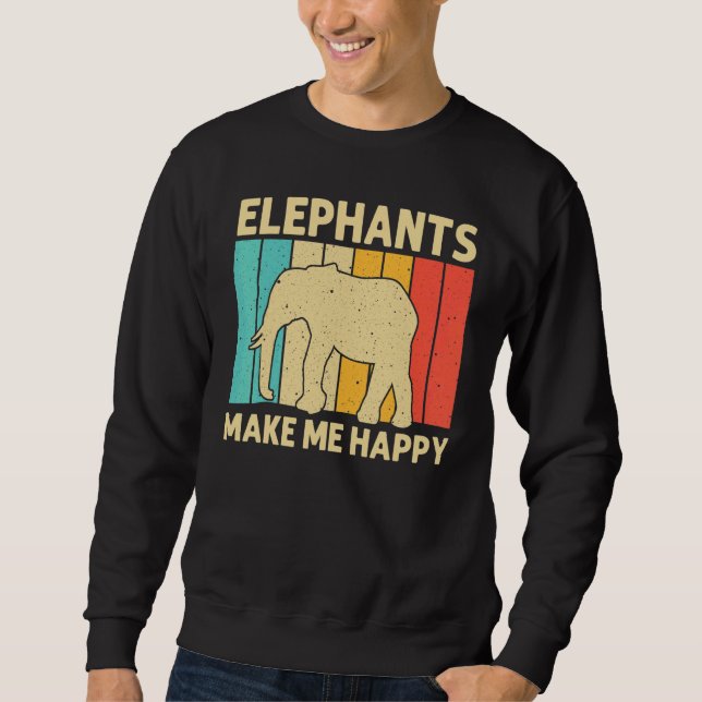 Sudadera Elephant For Men Women Indian Elephant Mammoth Vin (Anverso)