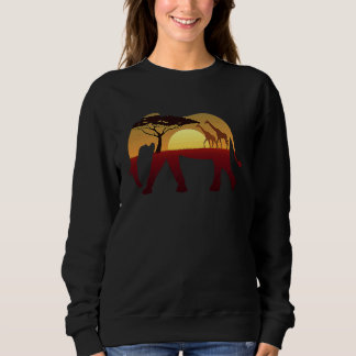 Sudadera Elephant giraffe on the safari