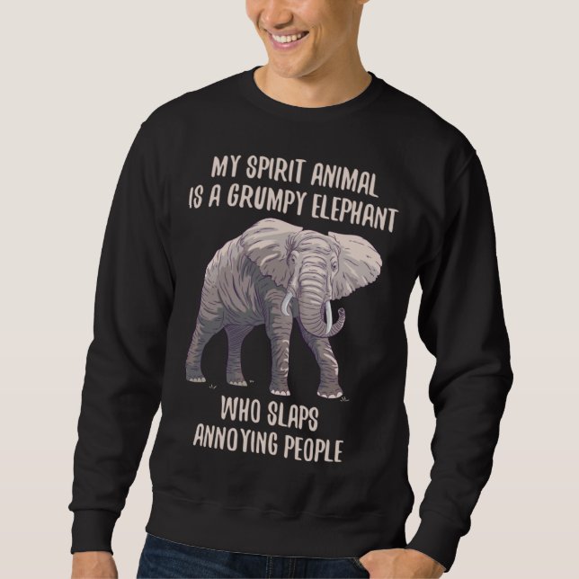 Sudadera Elephant  Grumpy Love Retro (Anverso)