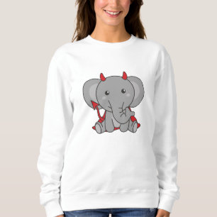 Sudadera Elephant Halloween Cute Devil Kids Witts Costume