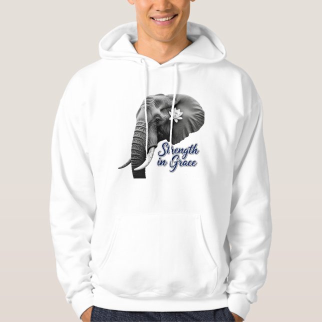 Sudadera Elephant Lotus Strength in Grace Art Print (Anverso)
