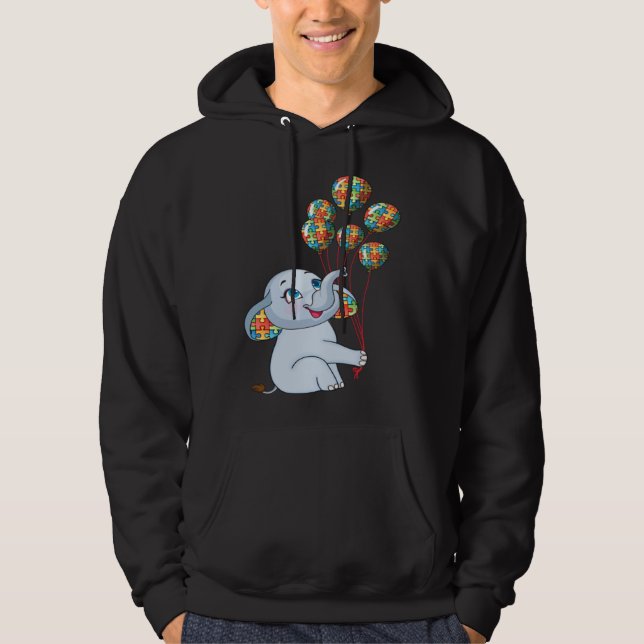 Sudadera Elephant Mom Autism Child Awareness Choose Kindnes (Anverso)
