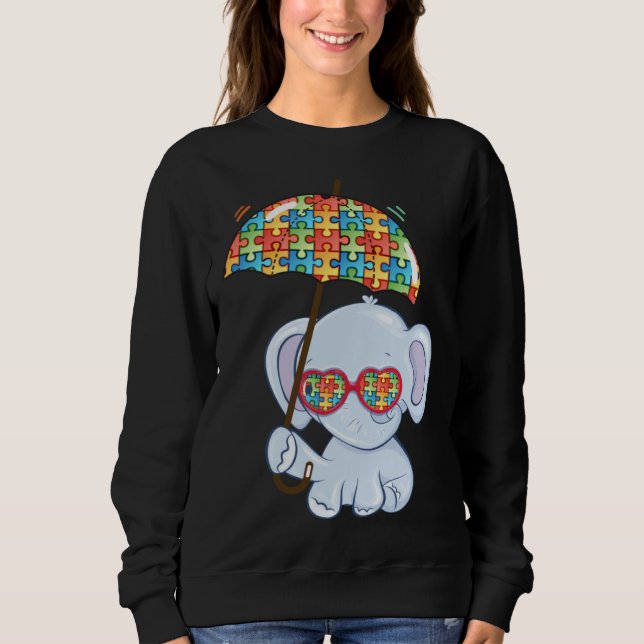 Sudadera Elephant Mom Autism Child Awareness Choose Kindnes (Anverso)