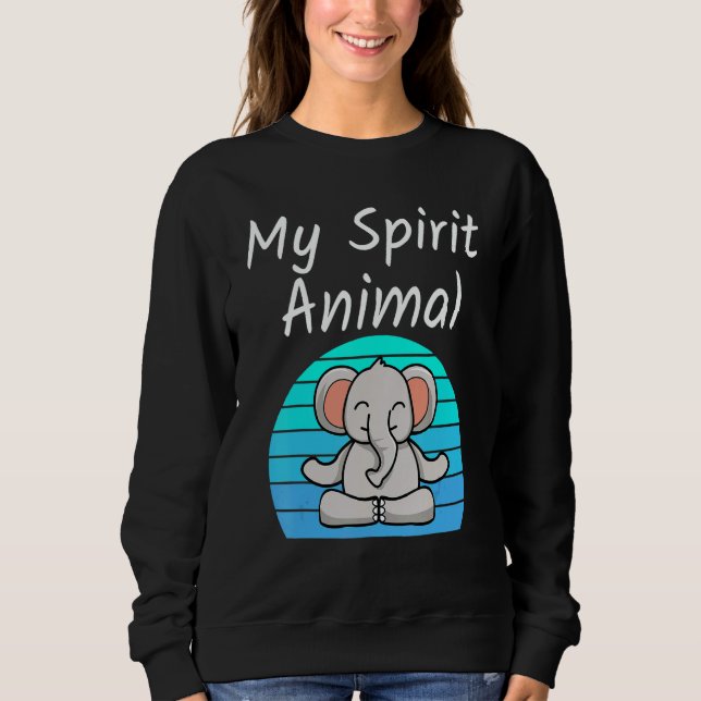 Sudadera Elephant My Spirit Animal Relaxing Mediation Yoga  (Anverso)