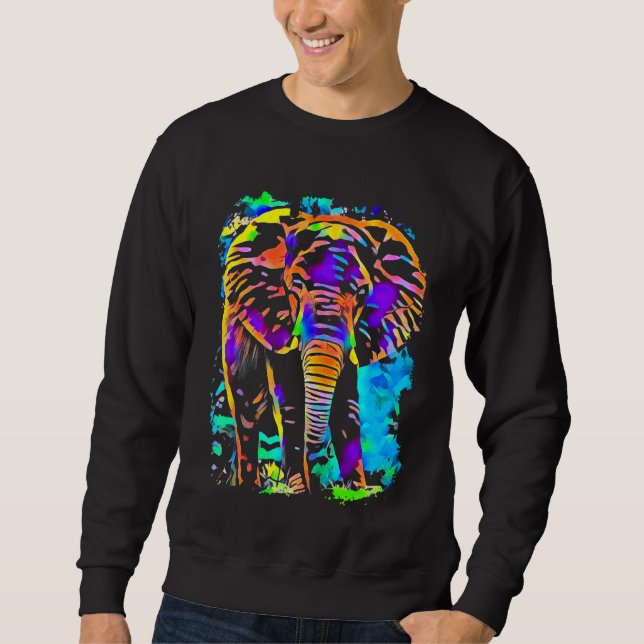 Sudadera Elephant Pop Art (Anverso)