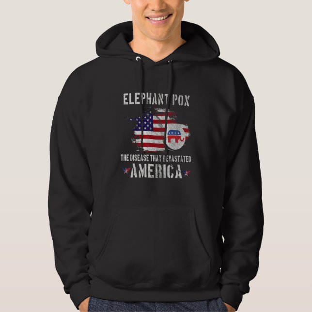 Sudadera Elephant Pox The Disease That Devastated America (Anverso)