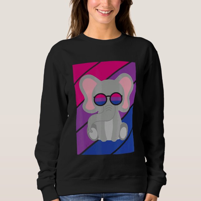 Sudadera Elephant Pride Bisexual Flag LGBTQ Proud Ally Prid (Anverso)