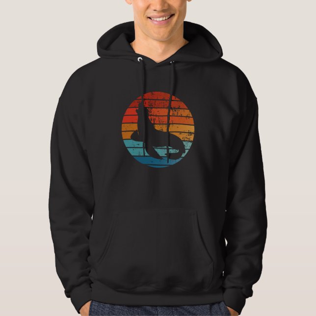 Sudadera Elephant Seal Sunset Retro Vintage (Anverso)