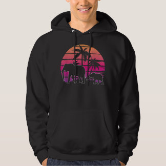 Sudadera Elephant Sunset Island Palm Tree Beach Africa Wild