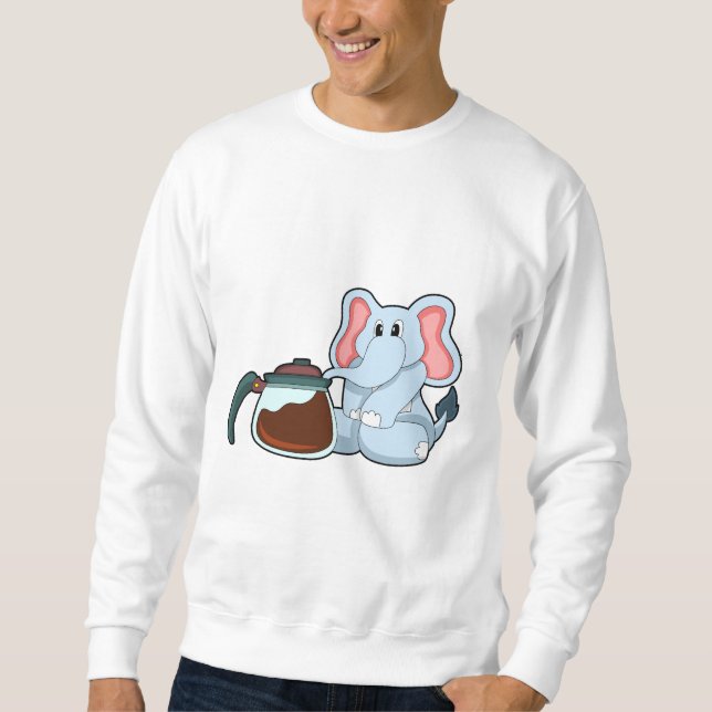 Sudadera Elephant with Coffee pot (Anverso)