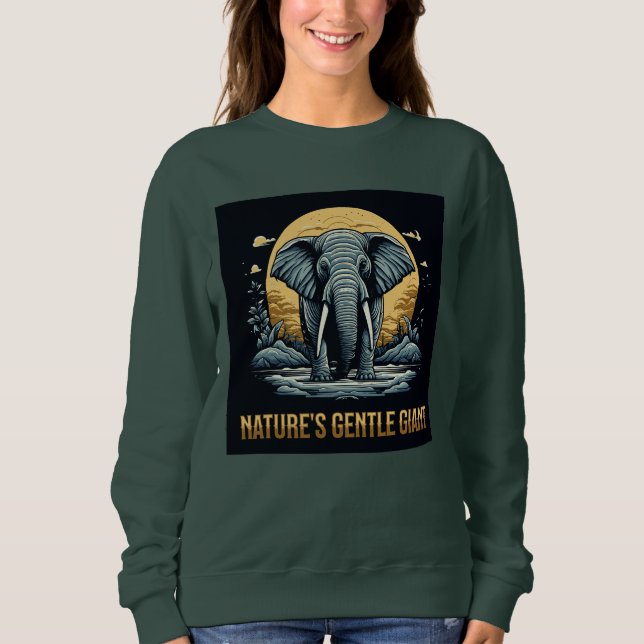 Sudadera Elephants Nature's Gentle Giant (Anverso)