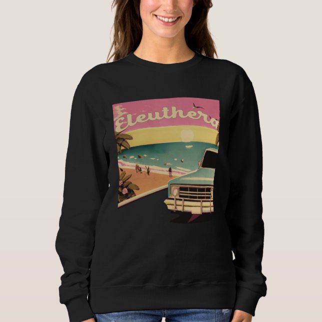 Sudadera Eleuthera Retro Beach Vacation Souvenir Eleuthera  (Anverso)