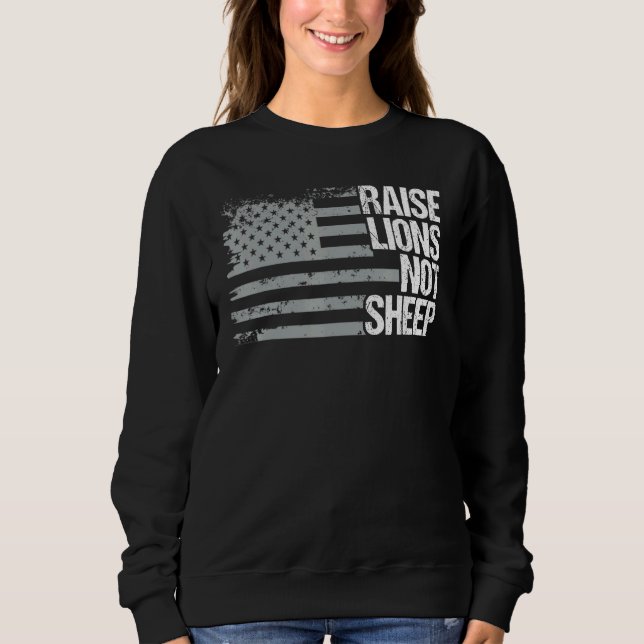 Sudadera Elevar a los leones no a los patriotas norteameric (Anverso)