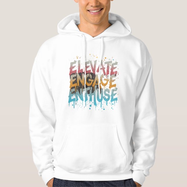 Sudadera Elevar, comprometerse,enthuse (Anverso)