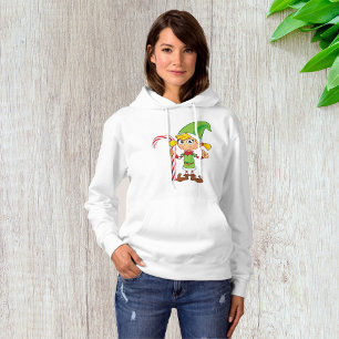 Sudadera Elf Chica Con Candy Cane