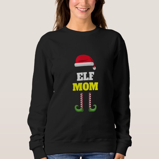 Sudadera Elf Mom Matching Family Tee (Anverso)