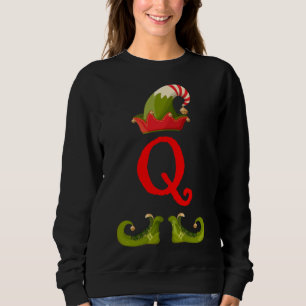 Sudadera Elf Monograma Q inicial Corte Matanza Familia Cris