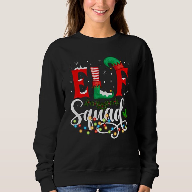Sudadera Elf Squad Christmas Matching Family Toddler Boy Gi (Anverso)