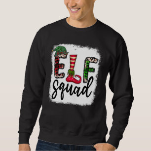 Sudadera Elf Squad Elf Feet Merry Christmas Leopard Plaid B