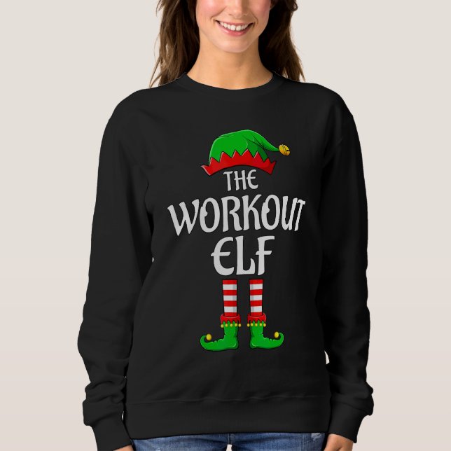 Sudadera Elfo de ejercicio Pijama de Navidad familiar a jue (Anverso)