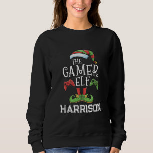 Sudadera Elfo de videojuegos personalizado de Navidad para 