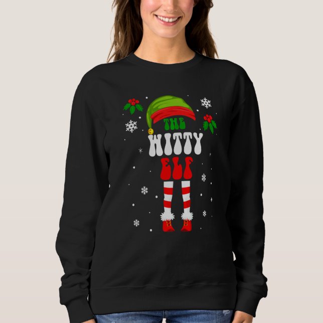 Sudadera Elfo Ingenioso Grupo Familiar Combinado Navidad Fi (Anverso)