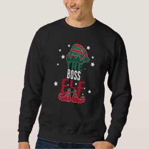 Sudadera Elfo Jefe Pijama de Navidad Familia Coincidente Gr