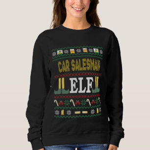 Sudadera Elfo Vendedor de Autos Navidad