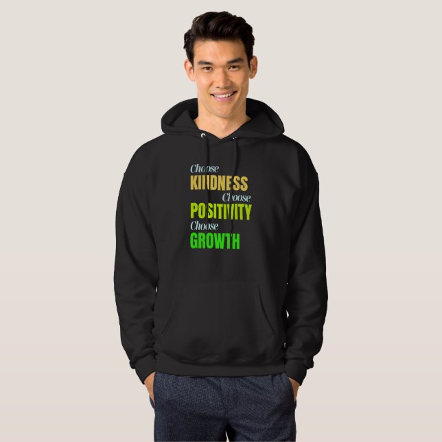 Sudadera Elige amabilidad Positividad Crecimiento (Anverso completo)